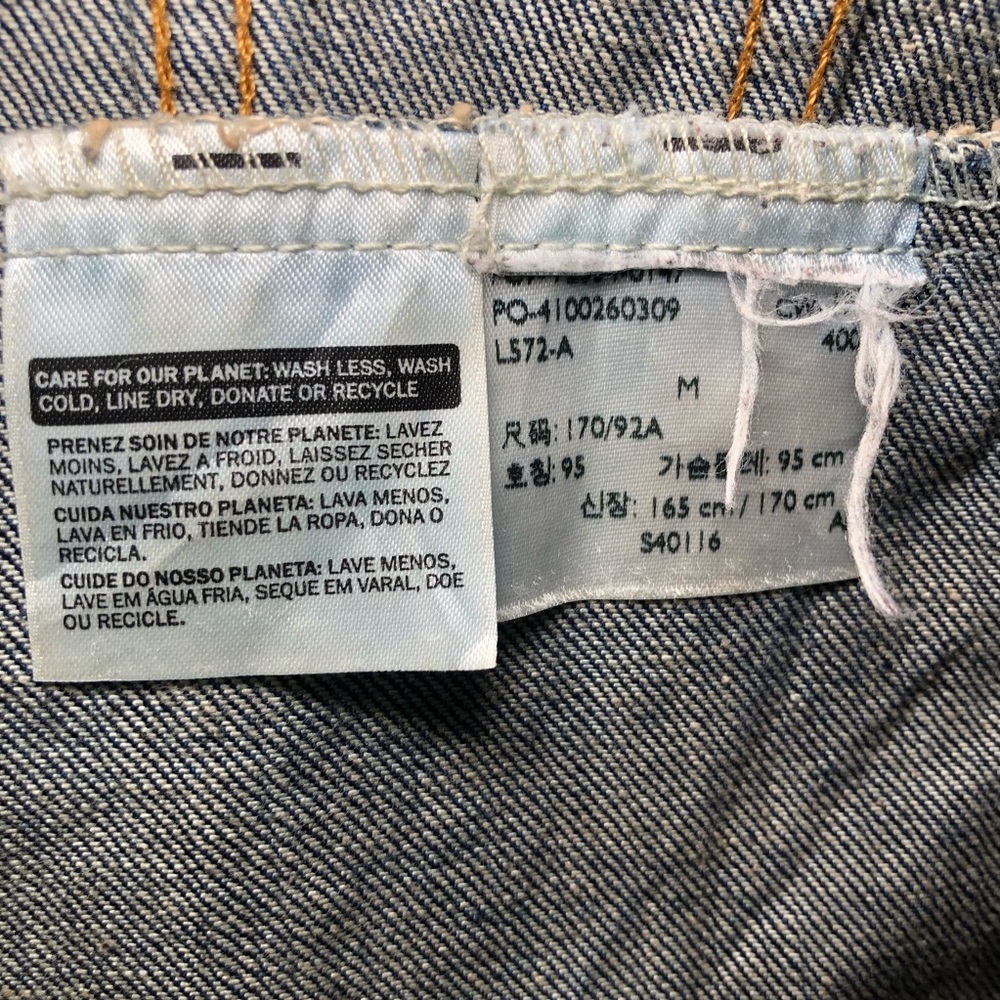 MEN’S VINTAGE LEVIS ORIGINAL RIVETED JEAN JACKET, SIZE M, IN NEW CONDITION - Picture 8 of 10